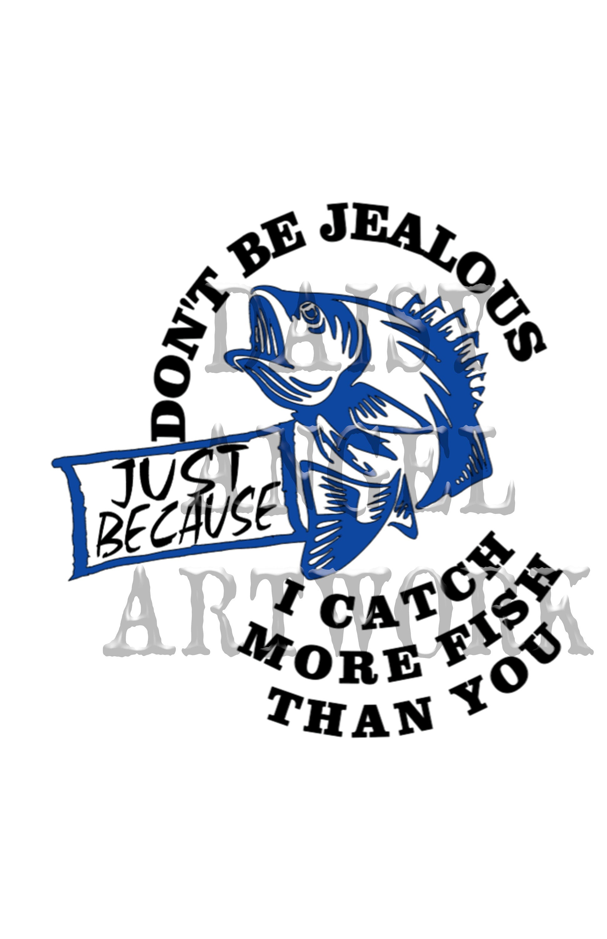 Don't be Jealous Just Because I Catch More Fish Than You-Microfiber Hand Towel w/Grommet and Hook