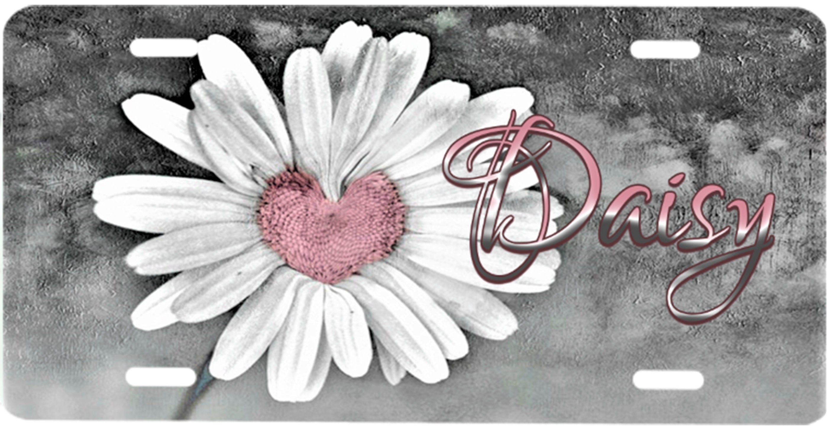 Custom Made License Plate - Daisy with Your Name or Your Own Design