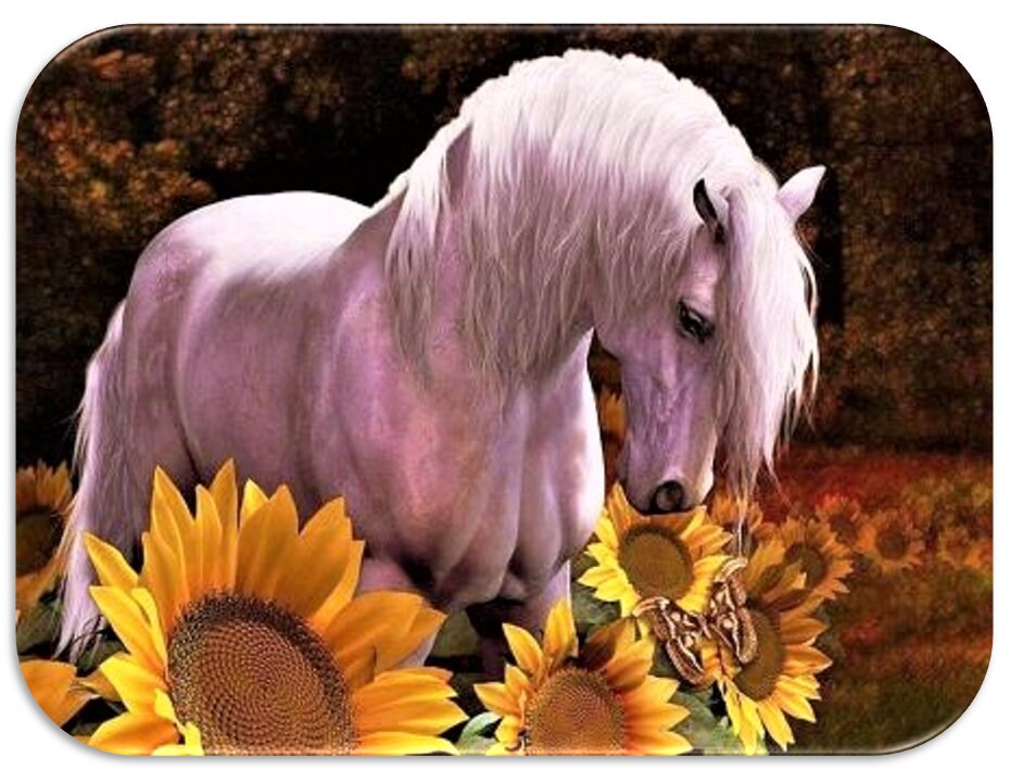 Horse in Sunflowers Mousepad