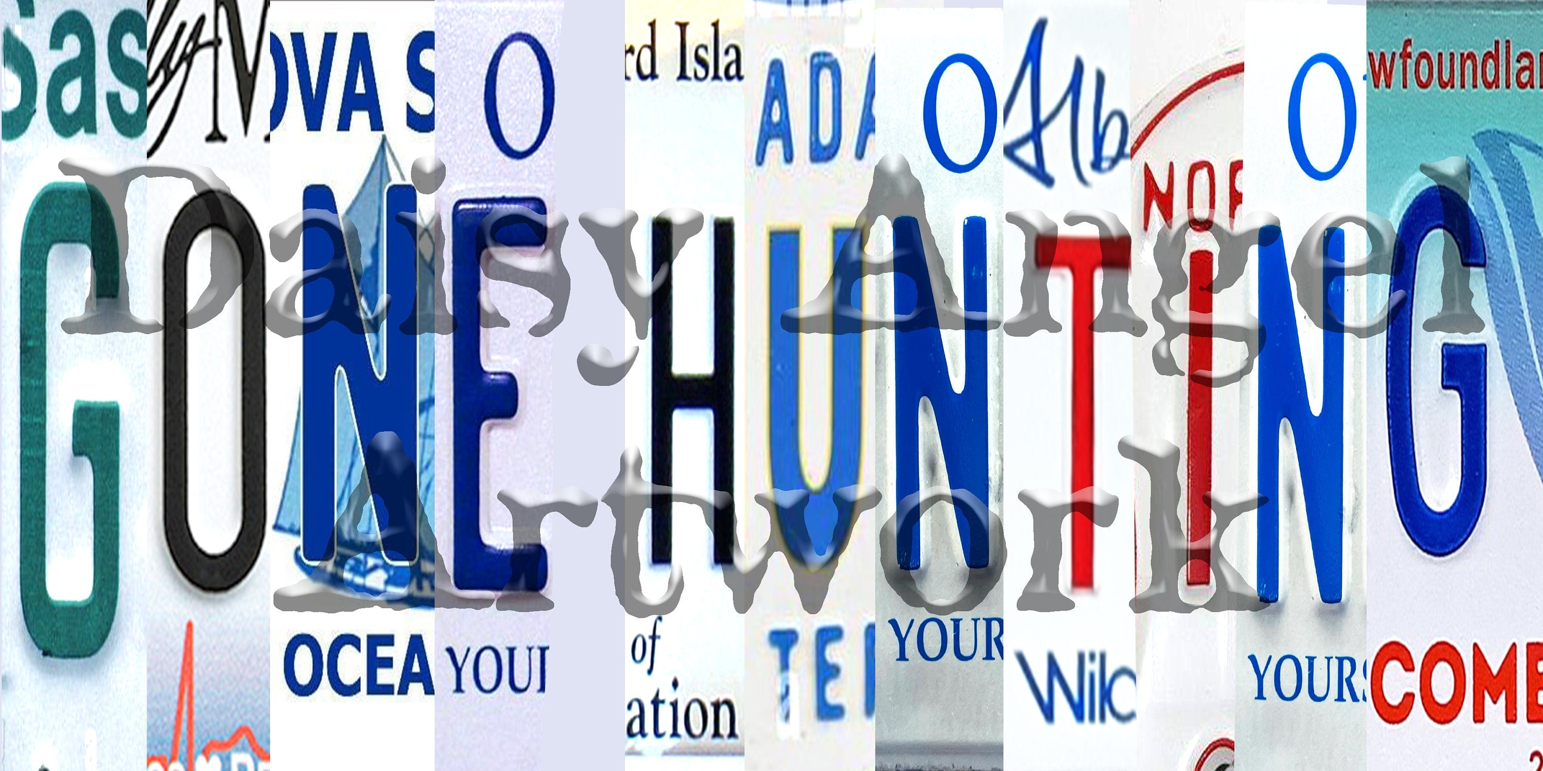 Gone Hunting License Plate