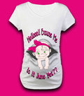 Hello Excuse Me Is it 'Month' Yet?  Baby Peeking Out of Belly T-Shirt