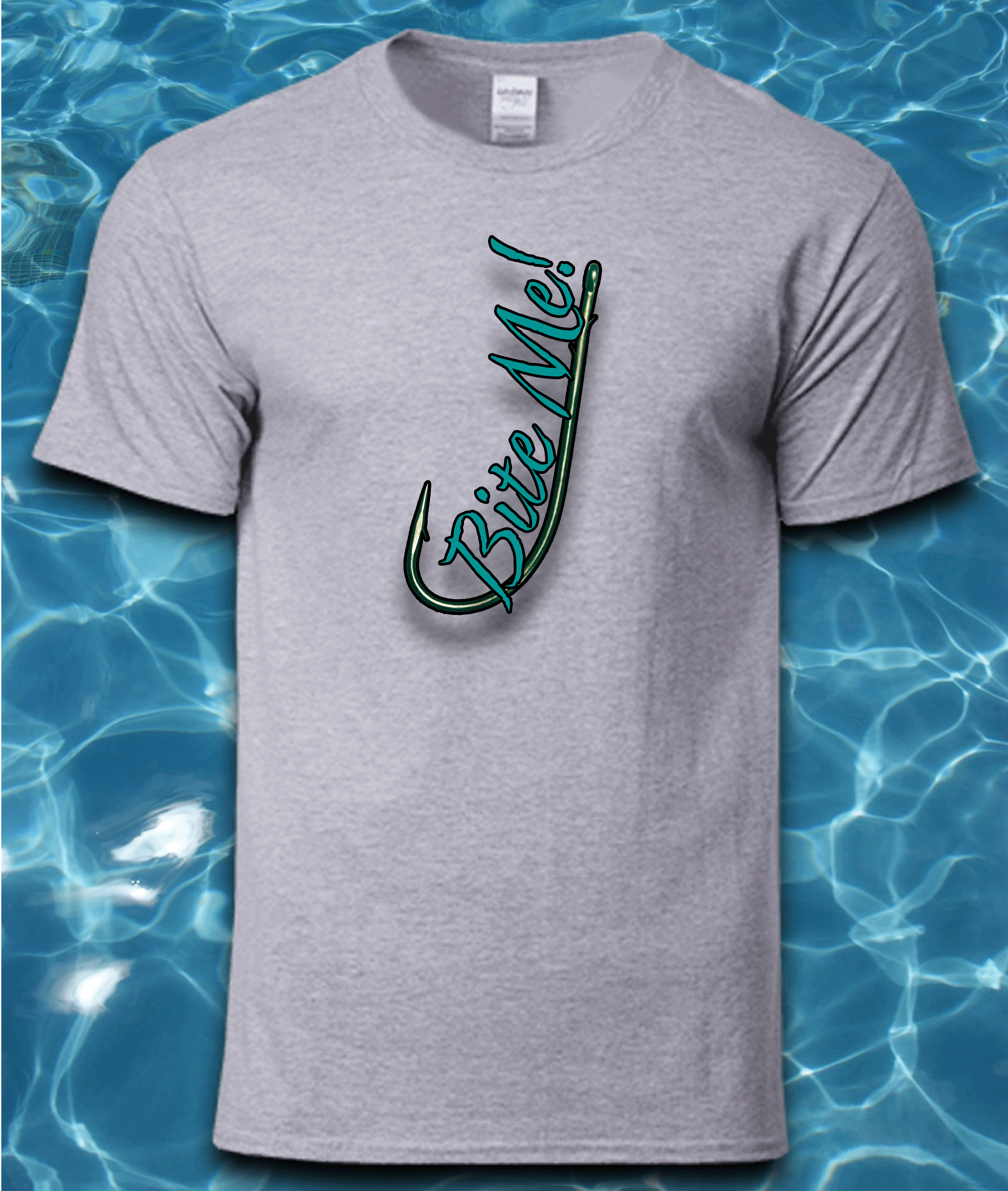 Sublimated Fishing T-Shirt-Bite Me!