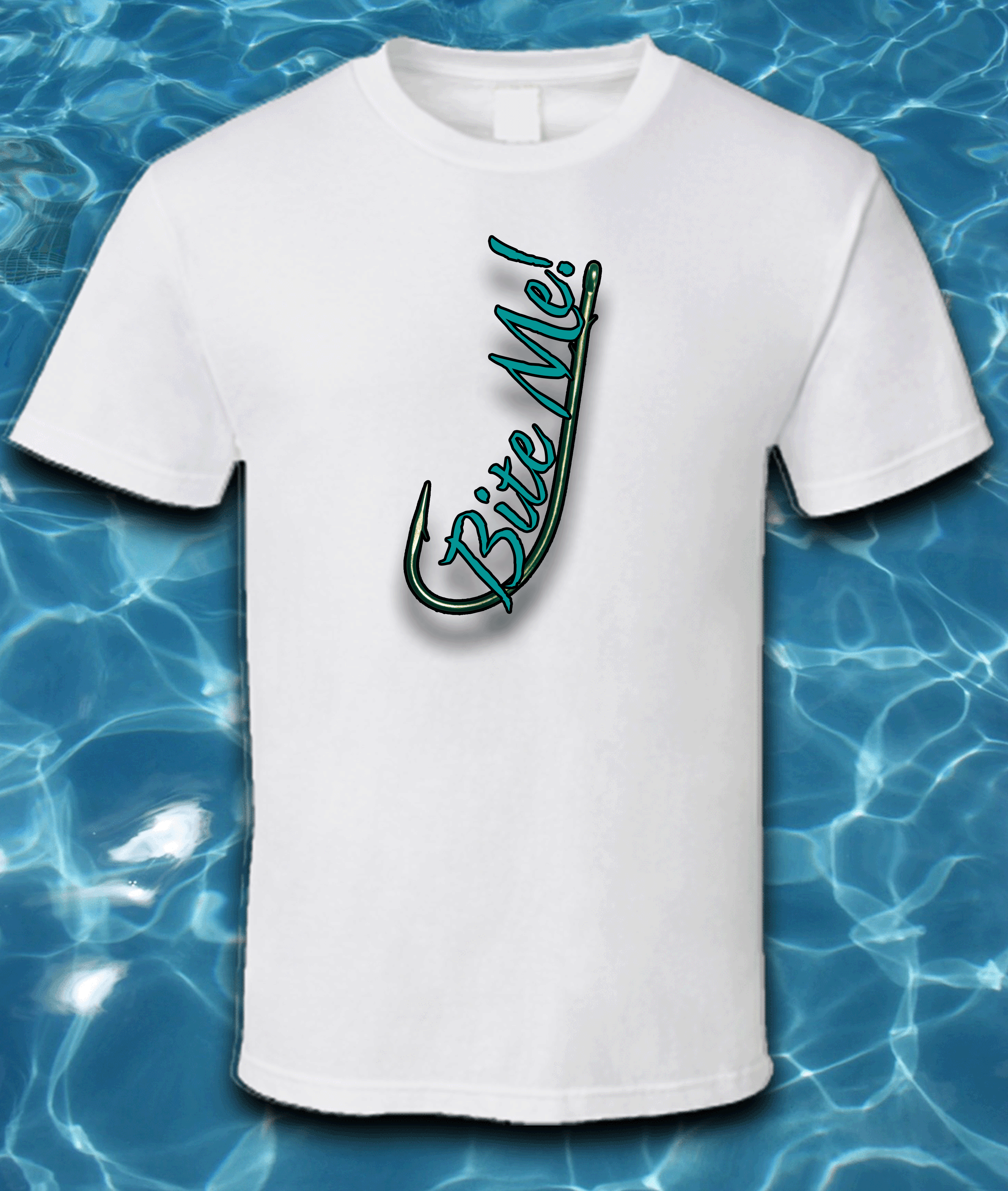 Sublimated Fishing T-Shirt-Bite Me!