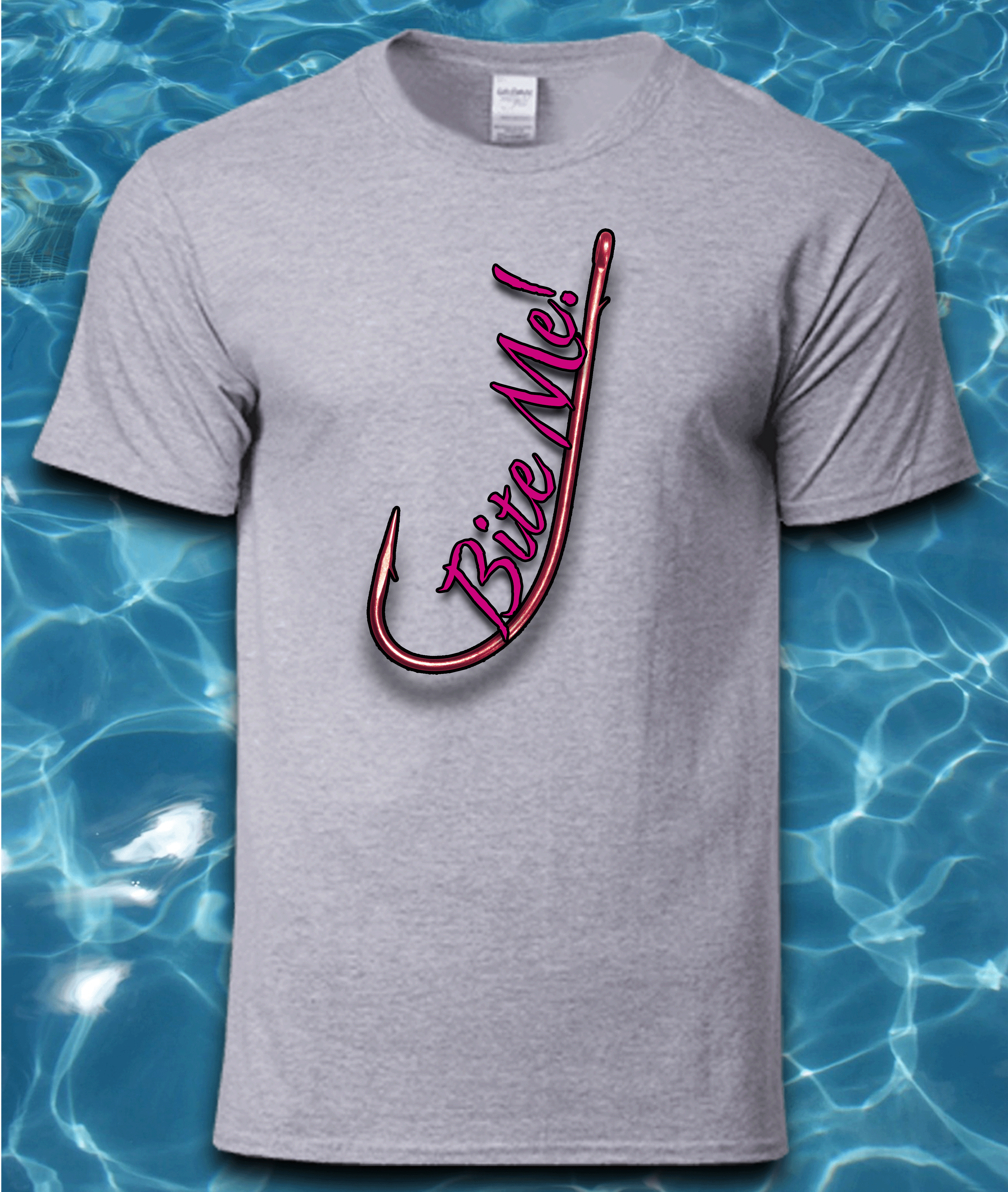 Sublimated Fishing T-Shirt-Bite Me!