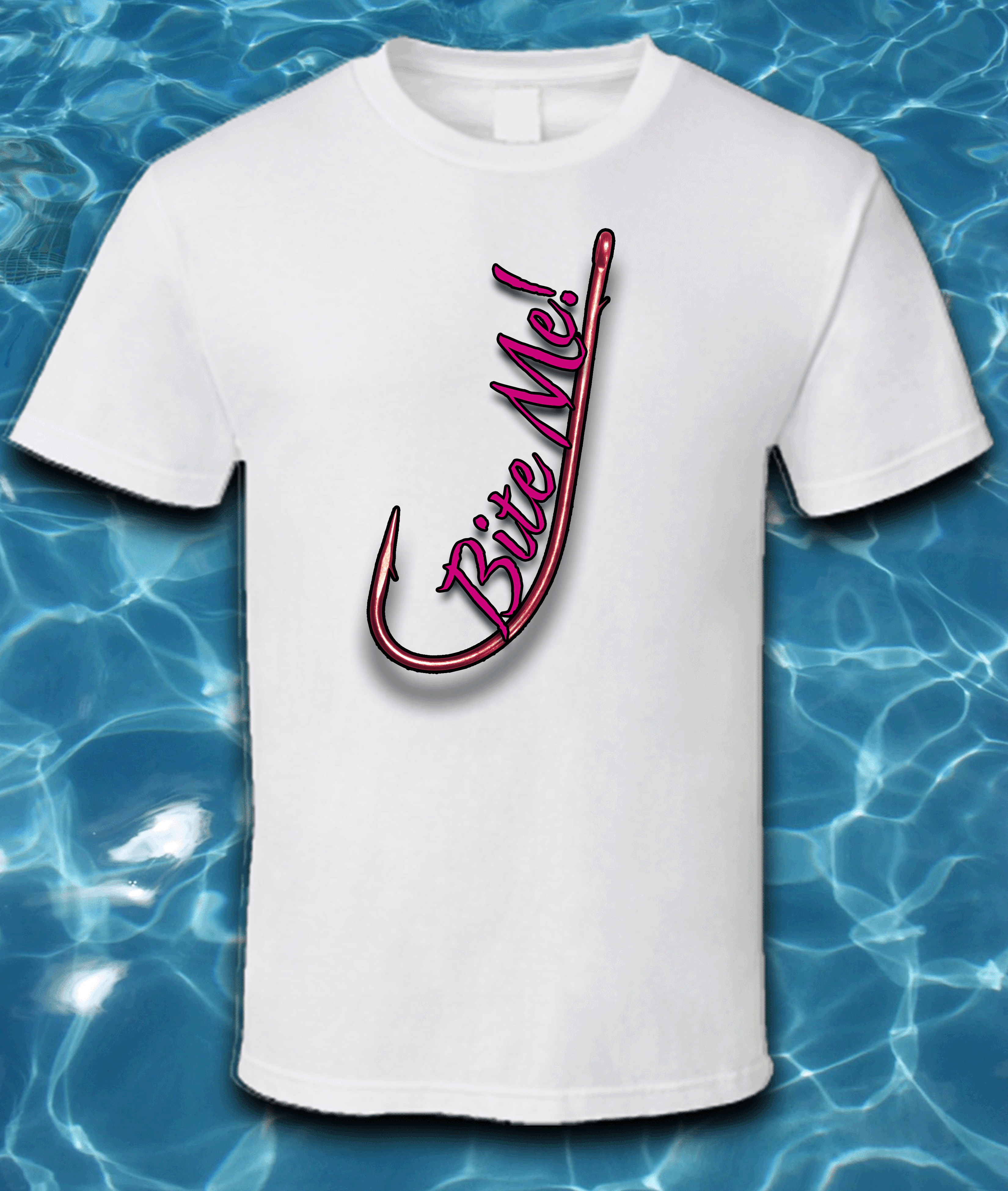 Sublimated Fishing T-Shirt-Bite Me!