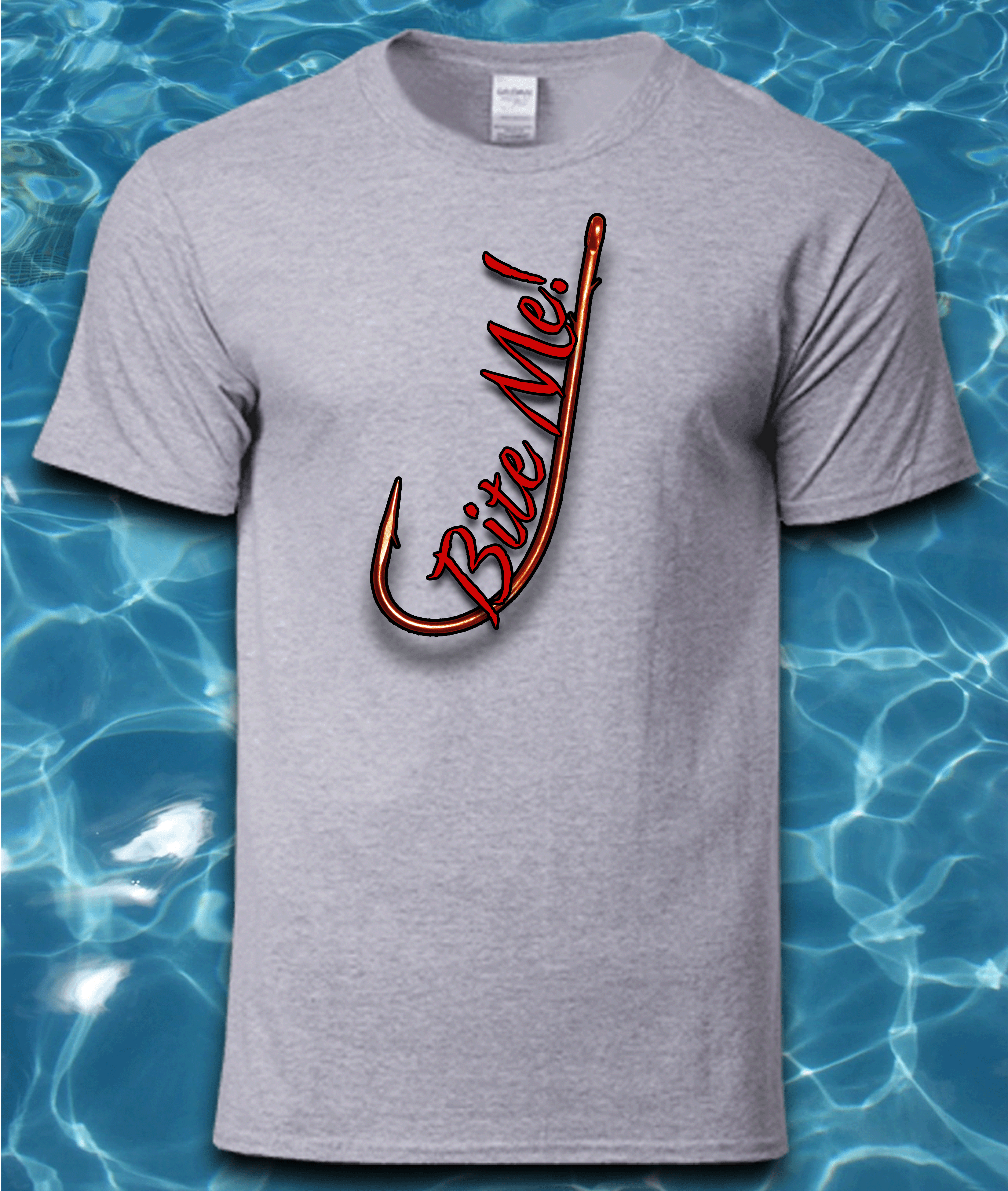 Sublimated Fishing T-Shirt-Bite Me!