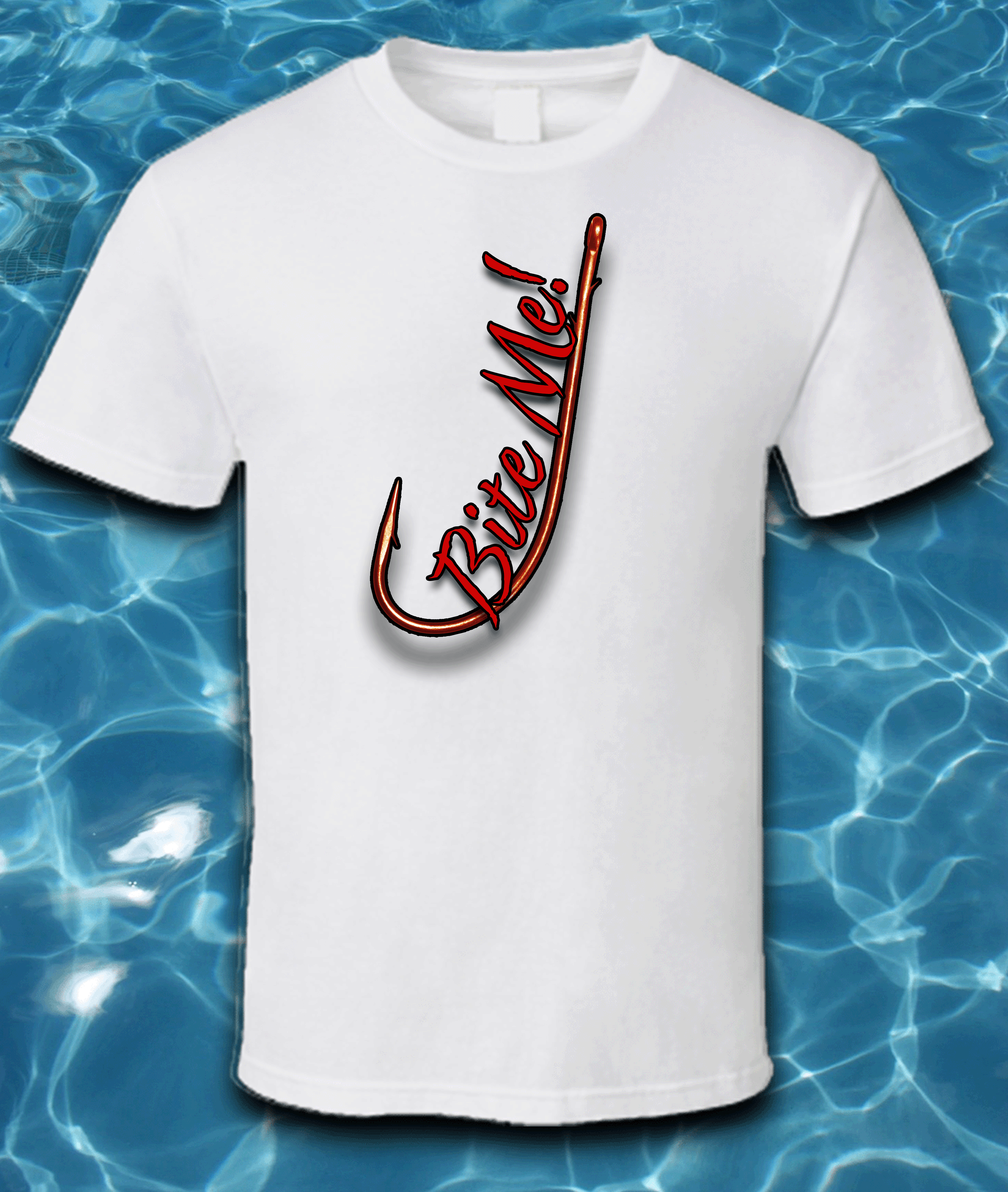 Sublimated Fishing T-Shirt-Bite Me!
