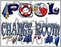 Pool Change Room Aluminum Sign - Sublimated - Will Never Fade