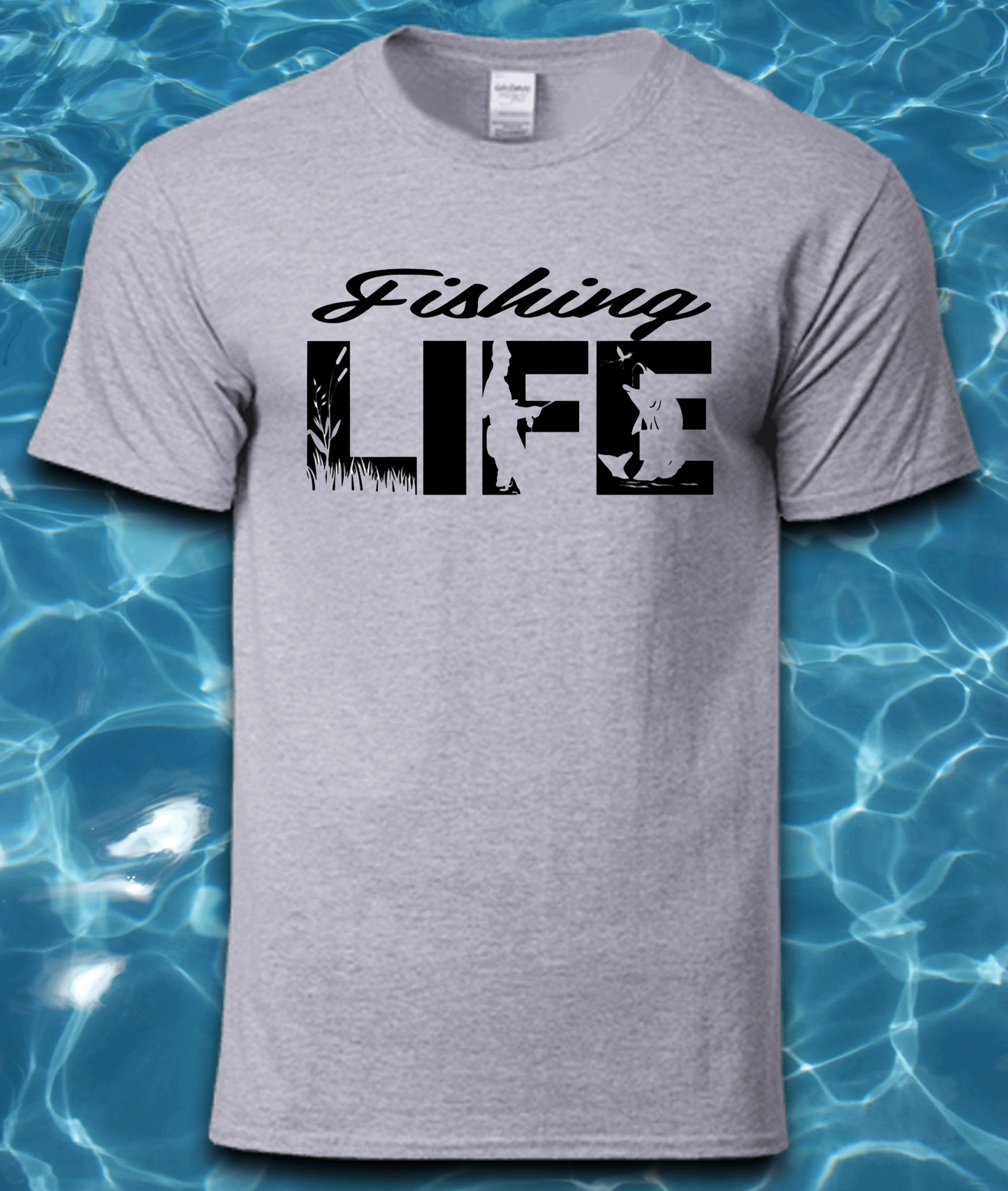 Sublimated Fishing T-Shirt-Fishing Life