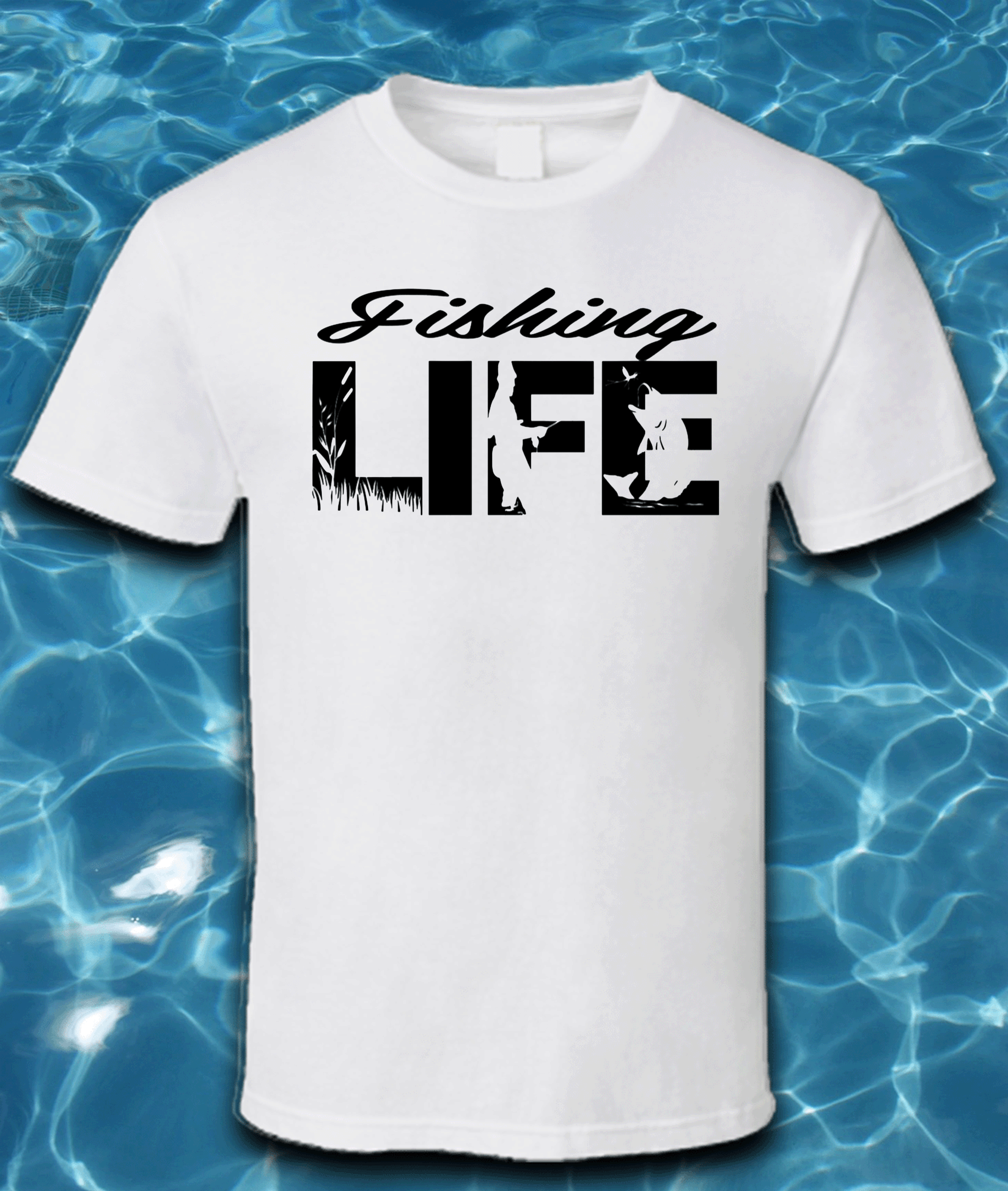 Sublimated Fishing T-Shirt-Fishing Life