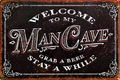 Man Cave Aluminum Sign - Sublimated