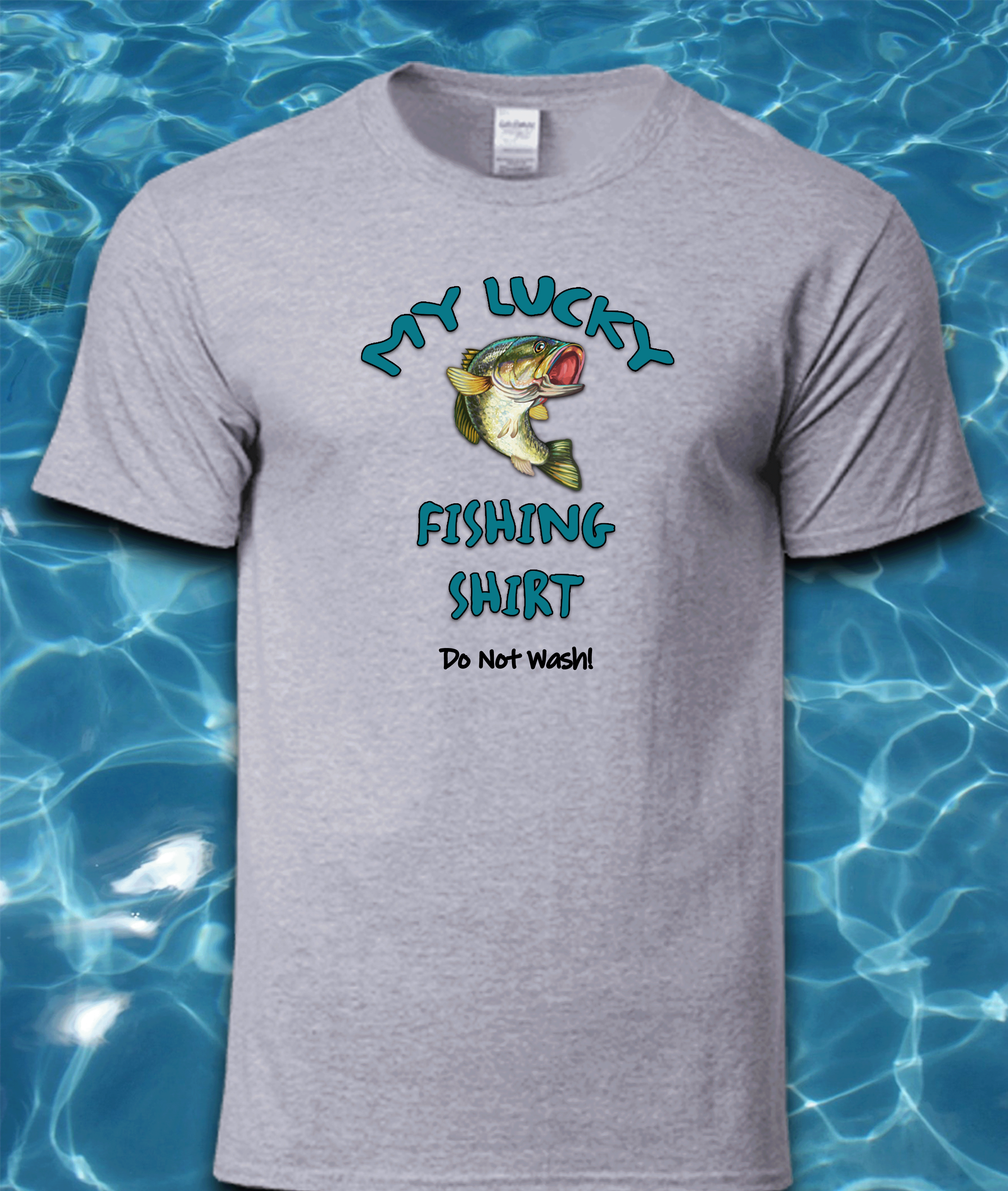 Sublimated Fishing T-Shirt-My Lucky Fishing Shirt