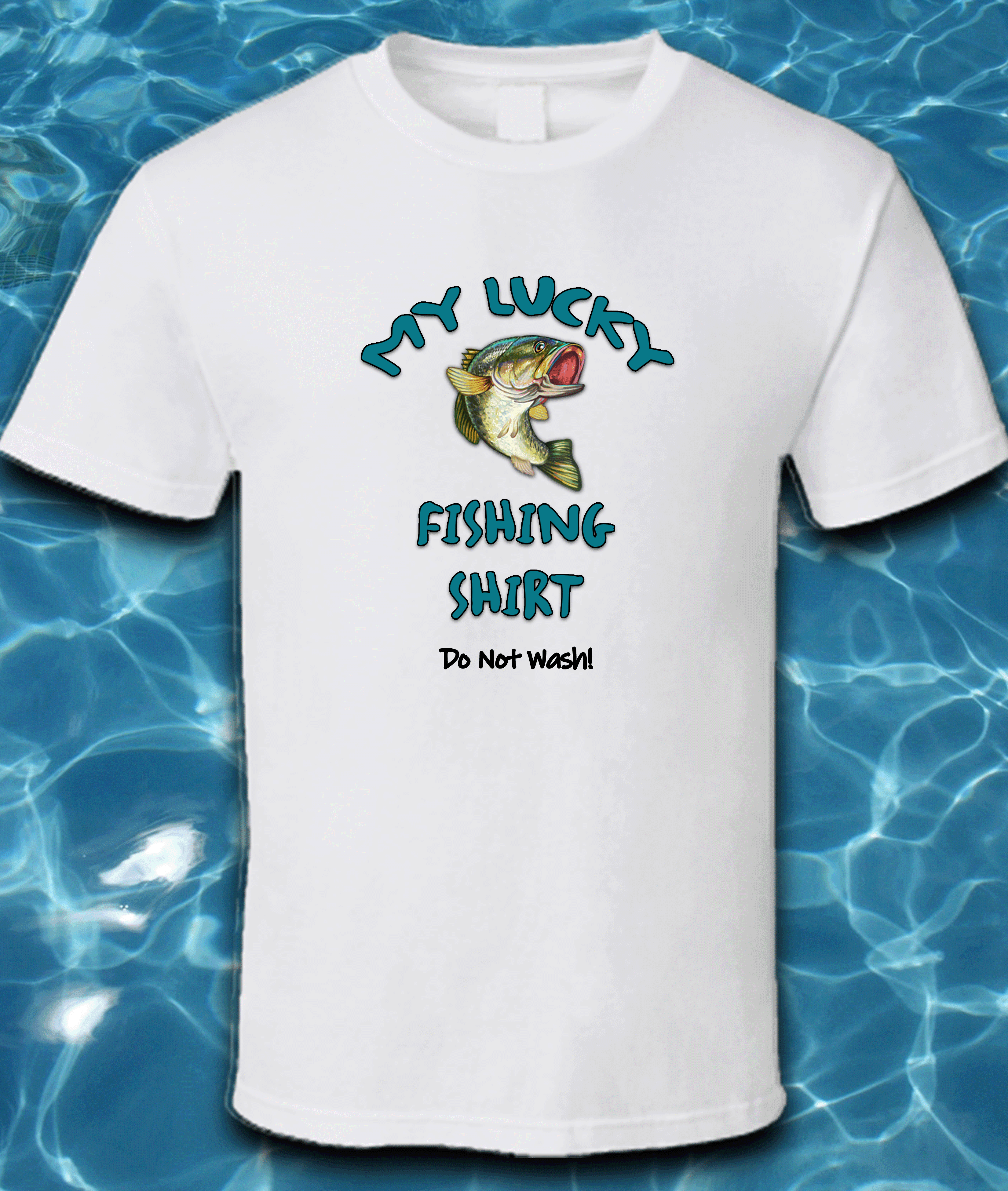 Sublimated Fishing T-Shirt-My Lucky Fishing Shirt