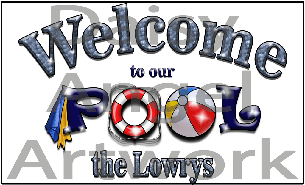 Welcome to our Pool Aluminum Sign - Sublimated - Never Fades