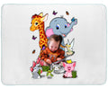 Fleece Baby Blanket - Have Your Child Inserted Onto the Blanket with One of These Cute Animal Scenes
