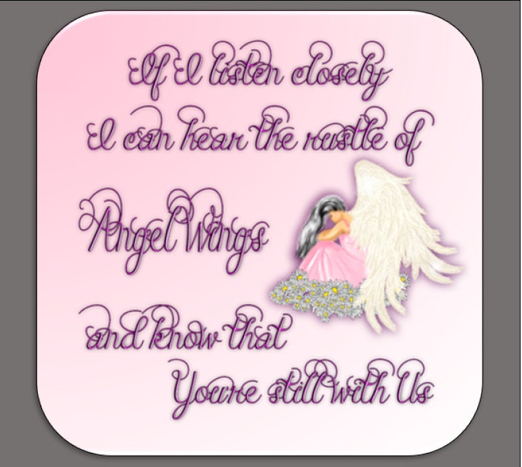 If I Listen Closely I Can Hear The Rustle Of Angel Wings And Know That You're Still With Us Mousepad