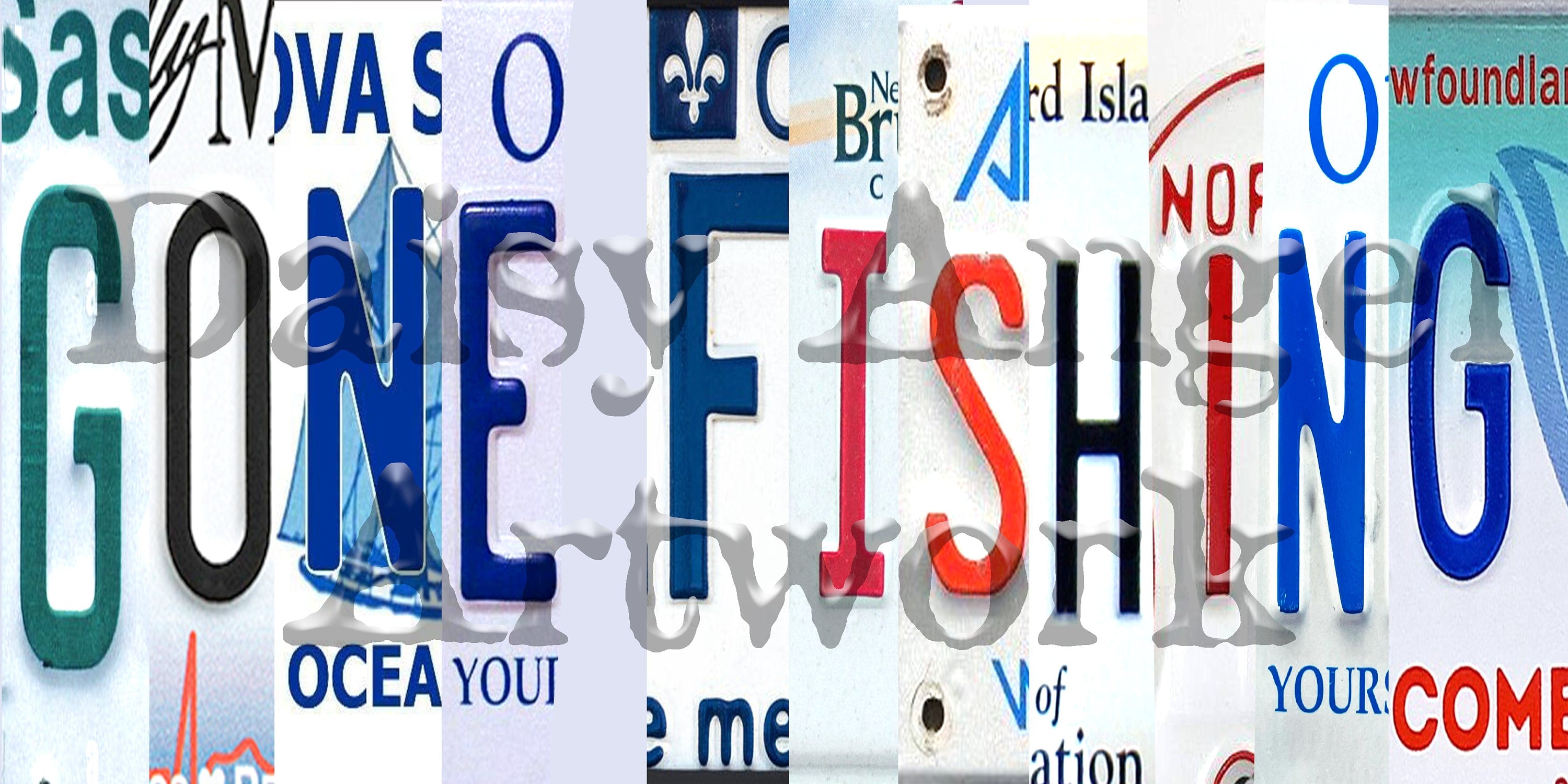 Gone Fishing License Plate