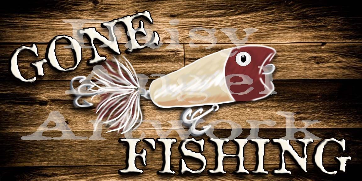 Gone Fishing License Plate