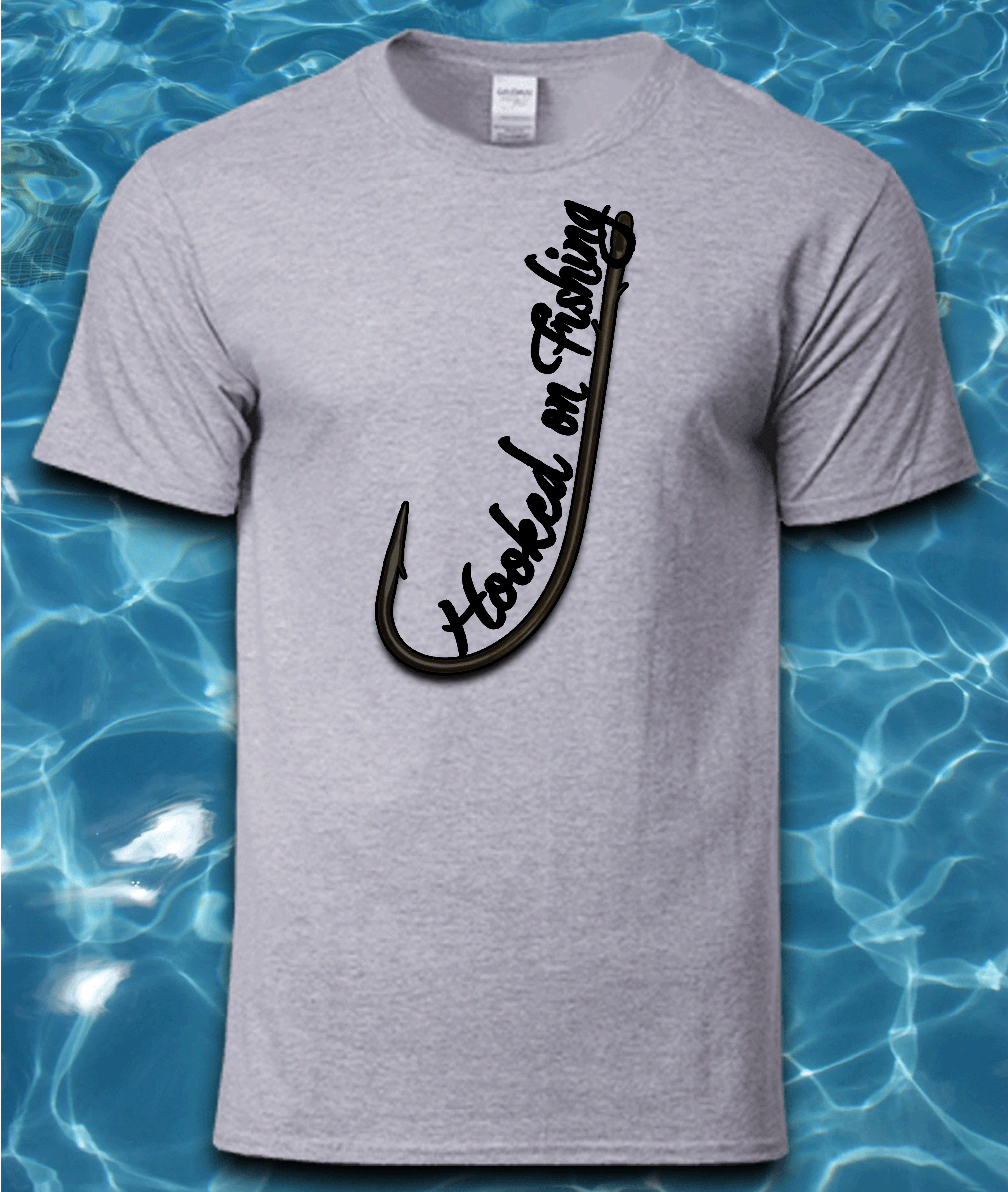 Sublimated Fishing T-Shirt-Hooked on Fishing